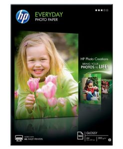 HP Everyday Glossy Photo Paper A4 200gm² 100Sht Q2510A