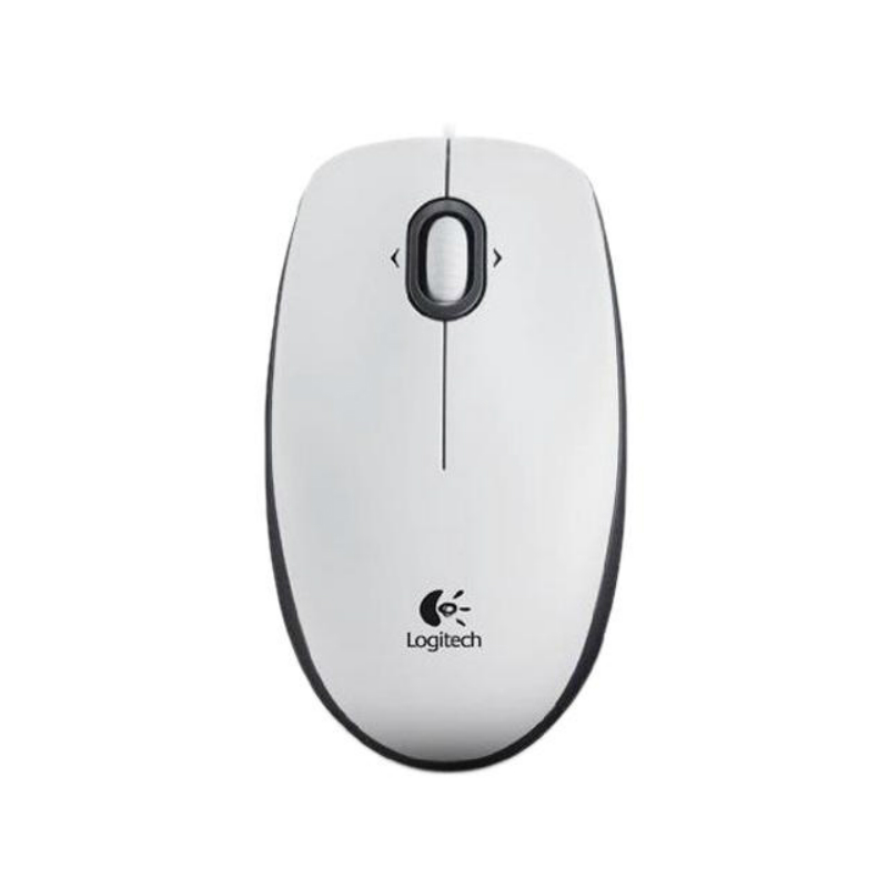 Logitech B100 Wired Optical Mouse White 910-003360