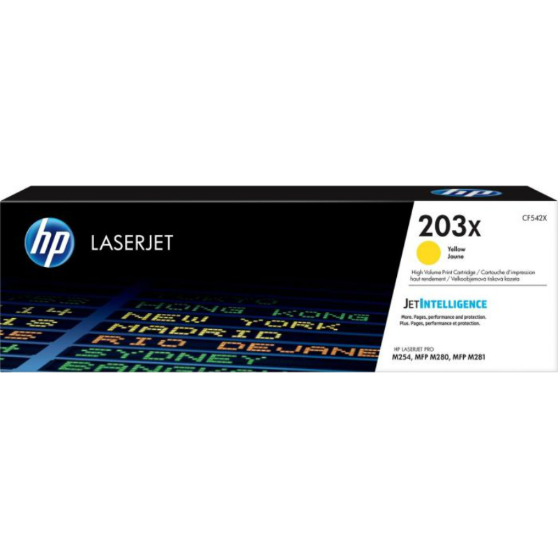 HP 203X High Yield Yellow Original LaserJet Toner CF542X