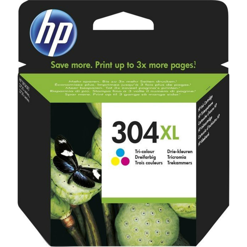 HP 304XL Tri-Color Original Ink N9K07AE