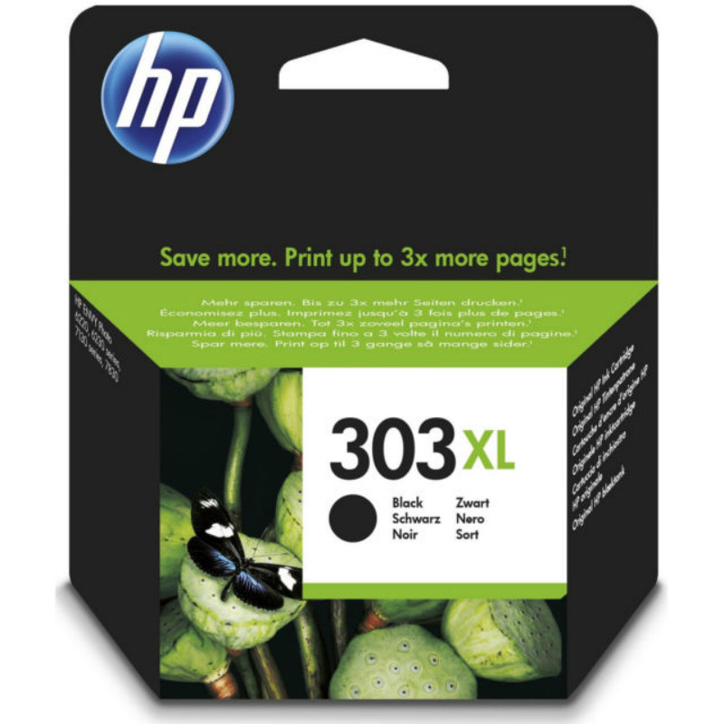 HP 303XL High Yield Black Original Ink T6N04AE