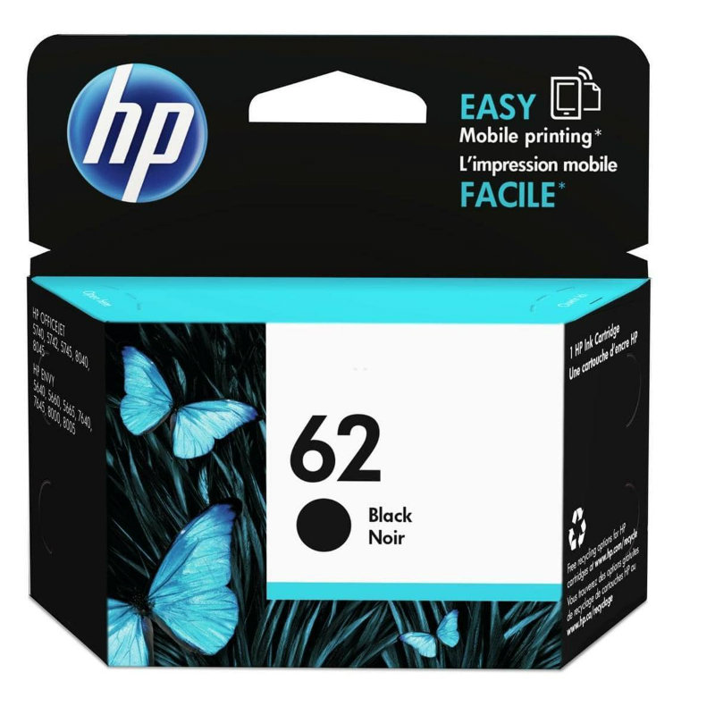 HP 62 Black Origintal Ink C2P04AE