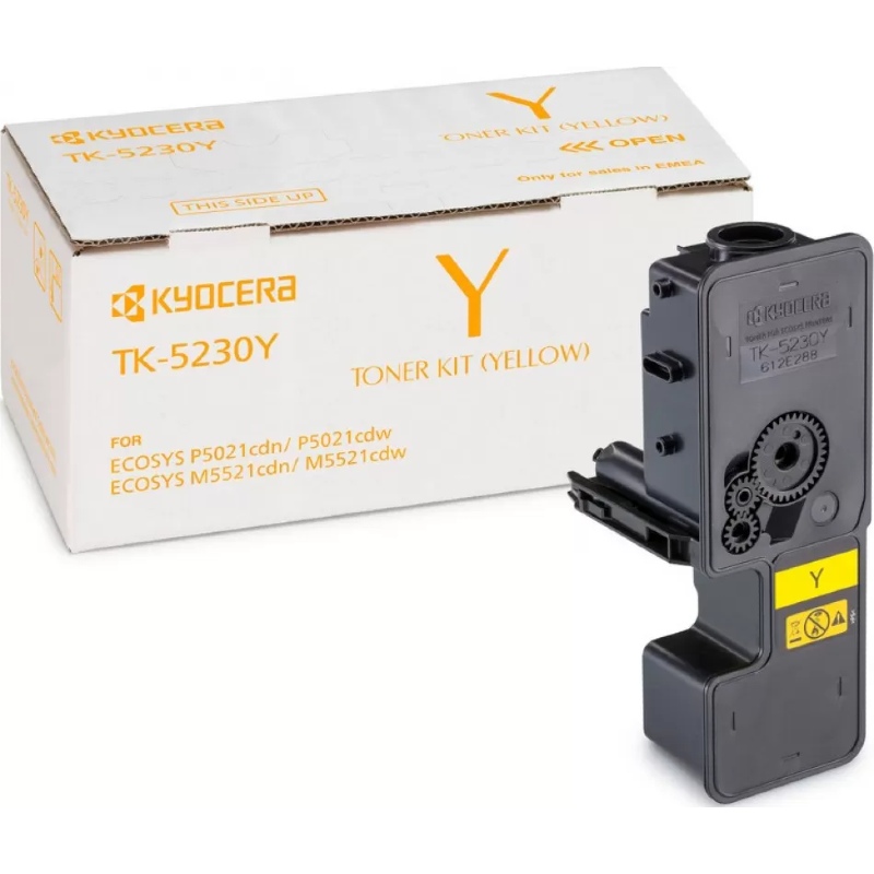 Kyocera Ecosys TK-5230Y Yellow Toner HC 2.2K Pgs 1T02R9ANL0