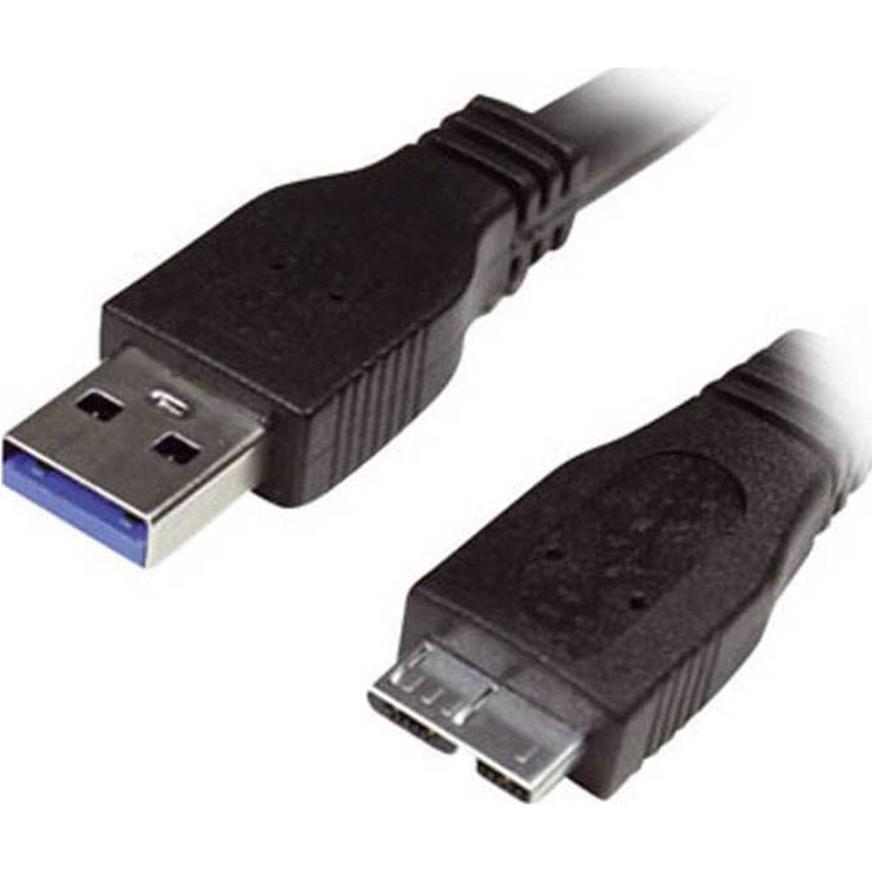 MediaRange Charge & Sync Cable USB 3.0 A Male – Micro USB 3.0 B Male 1m Black MRCS153