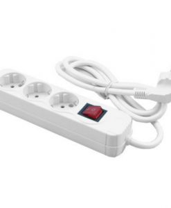 MediaRange Socket Strip 3-Way Schuko with Power Switch & Child Protection 1.4m White MRCS205