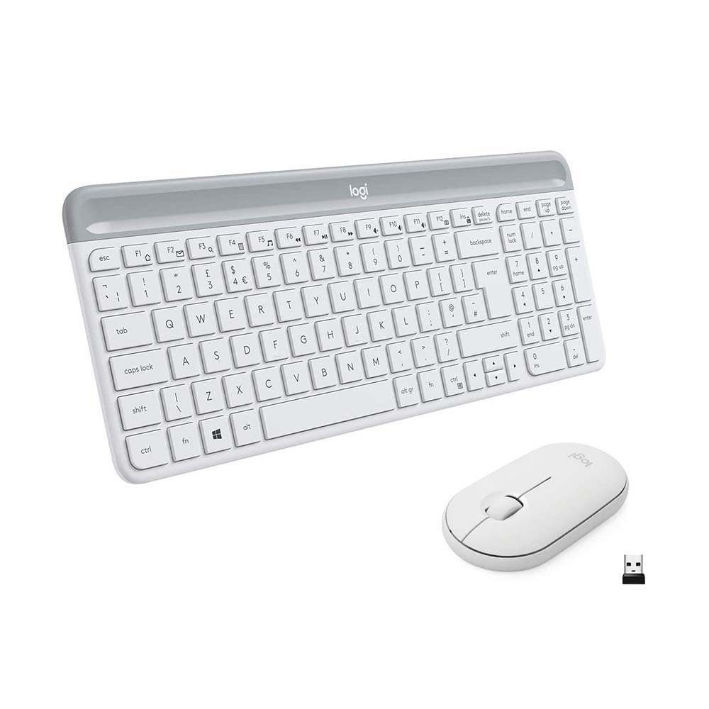 Logitech MK470 Slim Wireless Desktop Set White 920-009205