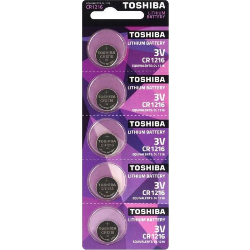 Toshiba Lithium Batteries CR1216 5pcs CR1216 PW BP-5