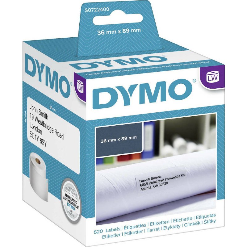 Dymo LabelWriter 99012 Large Address Label 89x36mm 2pcs White S0722400