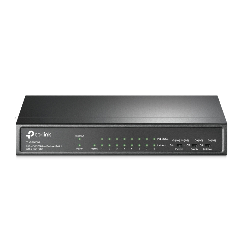 TP-Link 9-Port Megabit Desktop Switch with 8-Port PoE+ TL-SF1009P V3