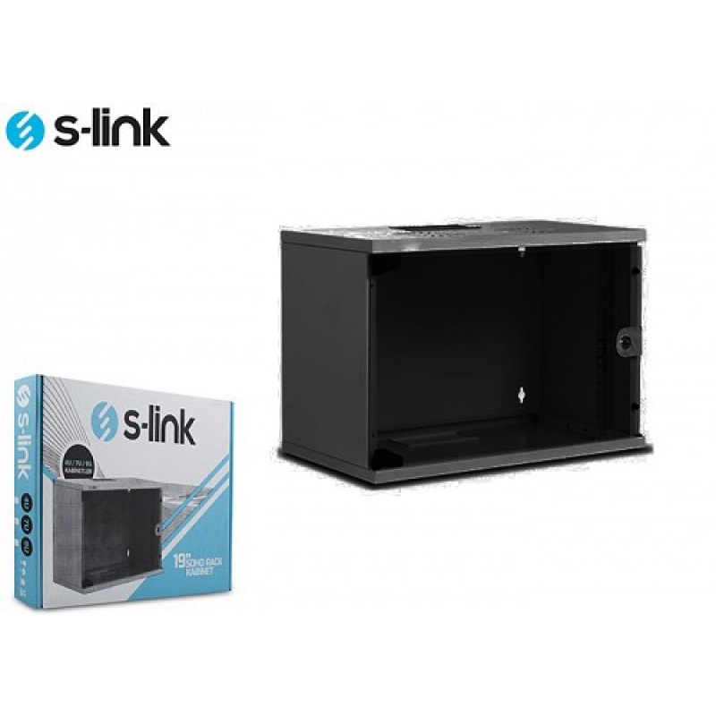 S-Link 19 4U Soho Cabin Wall Mounted Flat Pack 400mm RAL9005